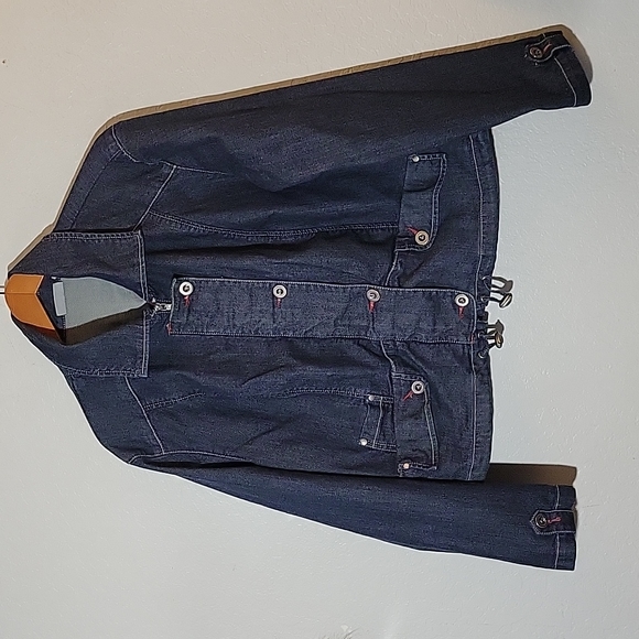 CHICO'S Platinum Size 3 Jean Jacket - Picture 1 of 11